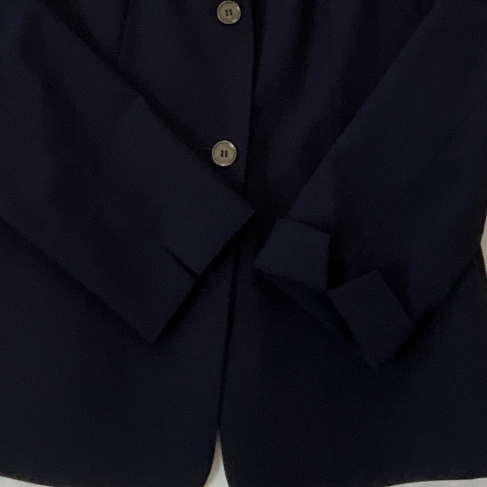 NWOT CALVIN KLEIN Stretch Fitted Blazer Size 2 Navy Blue - Picture 5 of 14